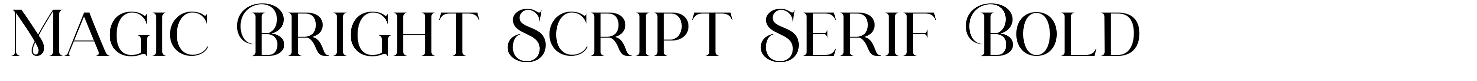 Magic Bright Script Serif Bold